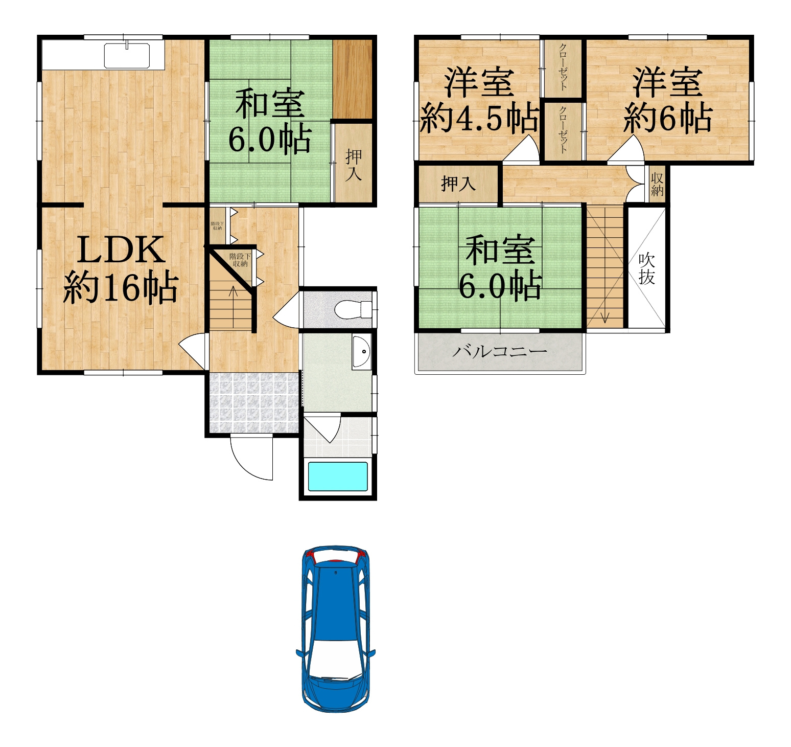 上牧町戸建の間取り