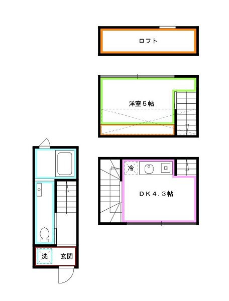 練馬区上石神井１丁目の賃貸マンションの間取り