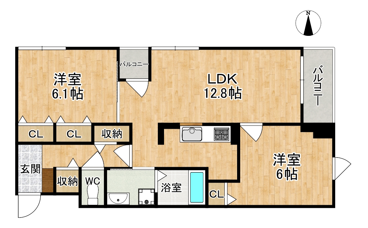 Ｋ’ｓコート奈良ウエストの間取り