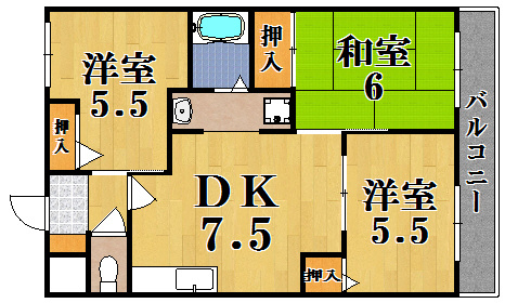 ハニーロイヤルの間取り