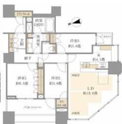 パークシティ大崎ザタワーの間取り