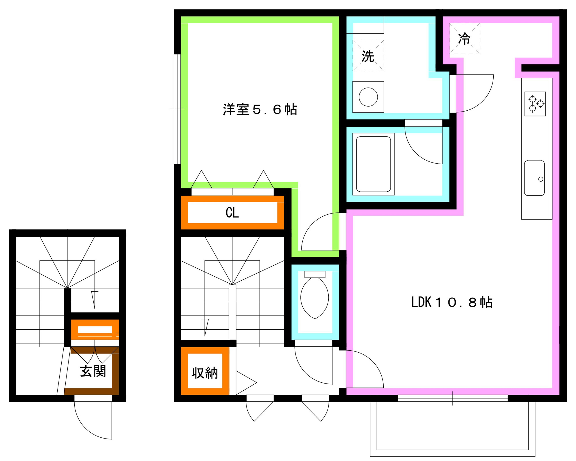 杉並区井草２丁目のアパートの間取り