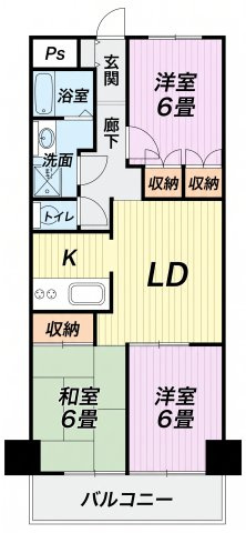 ヴィラーミ檸檬館の間取り