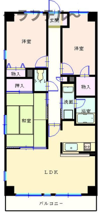 シャンゼール所沢の間取り