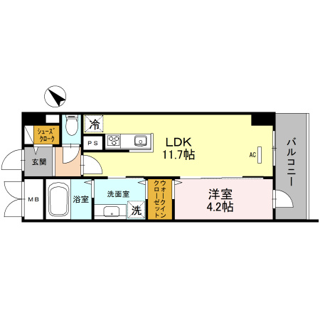 Ｌａ　Ｌｕｃｅ長堀通の間取り