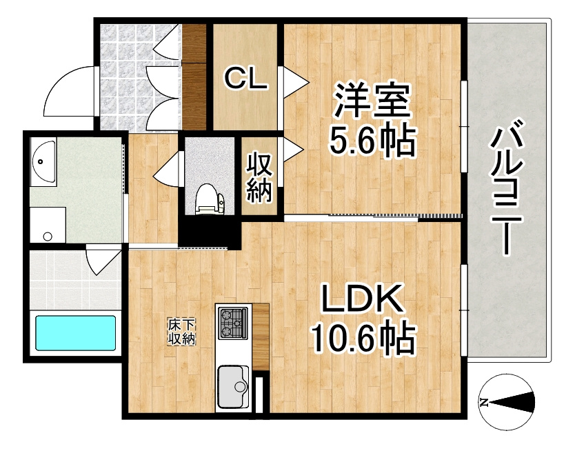 シャーメゾン京終の間取り