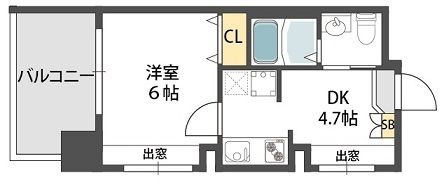 コンチネンタル東小橋の間取り