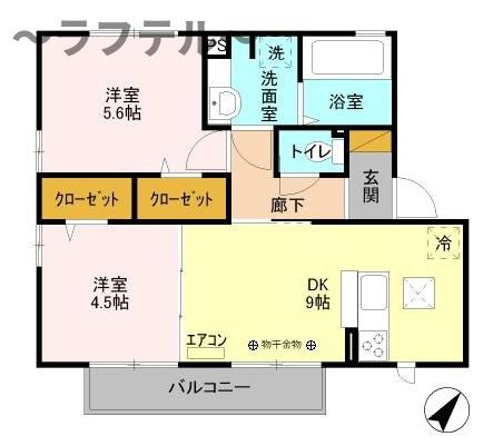 ブラウフォーゲルBの間取り