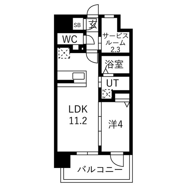 アービングNeo岸里玉出の間取り