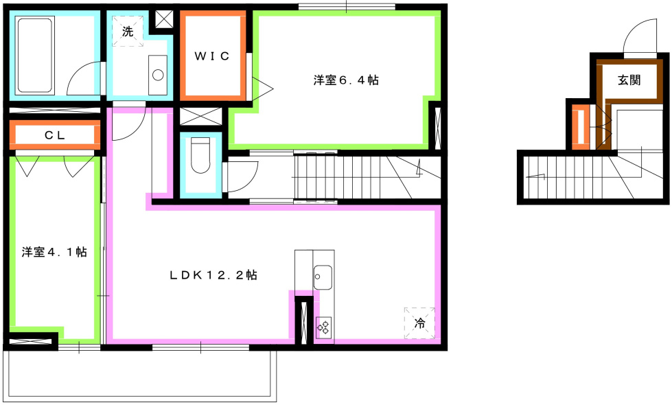調布市深大寺東町５丁目のアパートの間取り