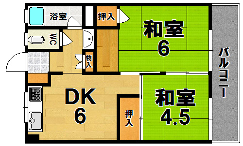 信貴川ハイツの間取り