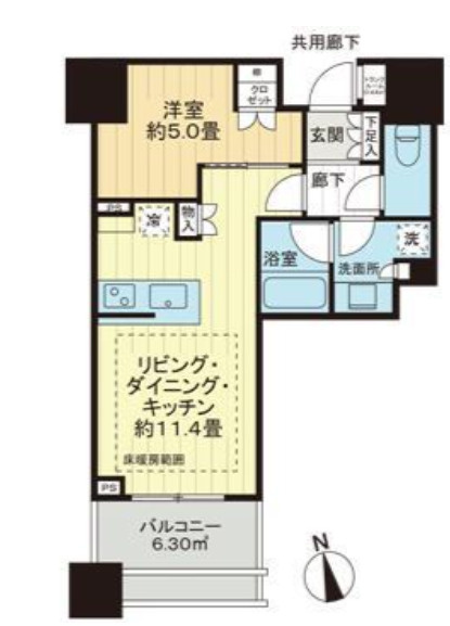 白金ザ・スカイ 東棟の間取り