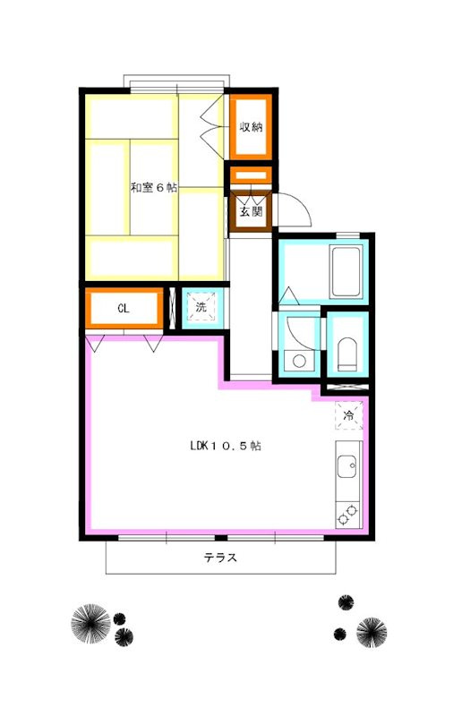 調布市深大寺東町２丁目のアパートの間取り