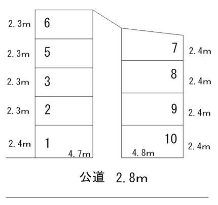 天ノ下町パーキングの区画図