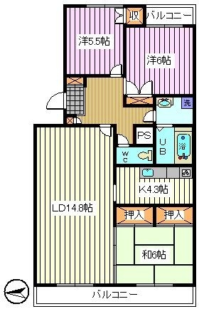 ヴィラコーストの間取り|フレッツ光・ＣＡＴＶ対応してます。