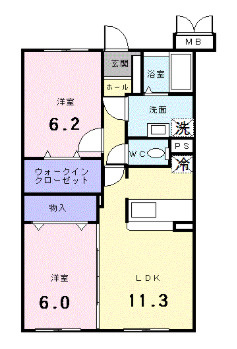 ベルメゾン(美女木)の間取り