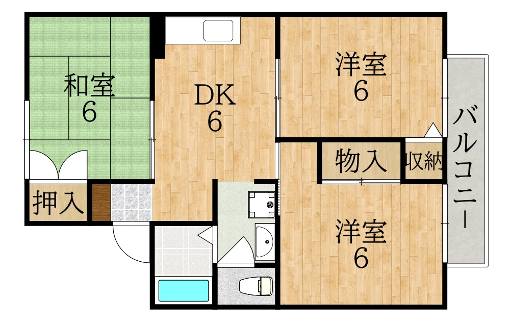 アゼリオ学園前Ｄ棟の間取り