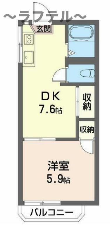 旭町　ハイツの間取り