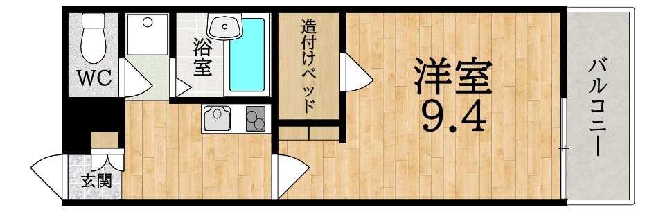 レオパレス大陽伍番館（タイヨウゴバンカン）の間取り