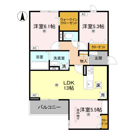 ラポール西木辻の間取り