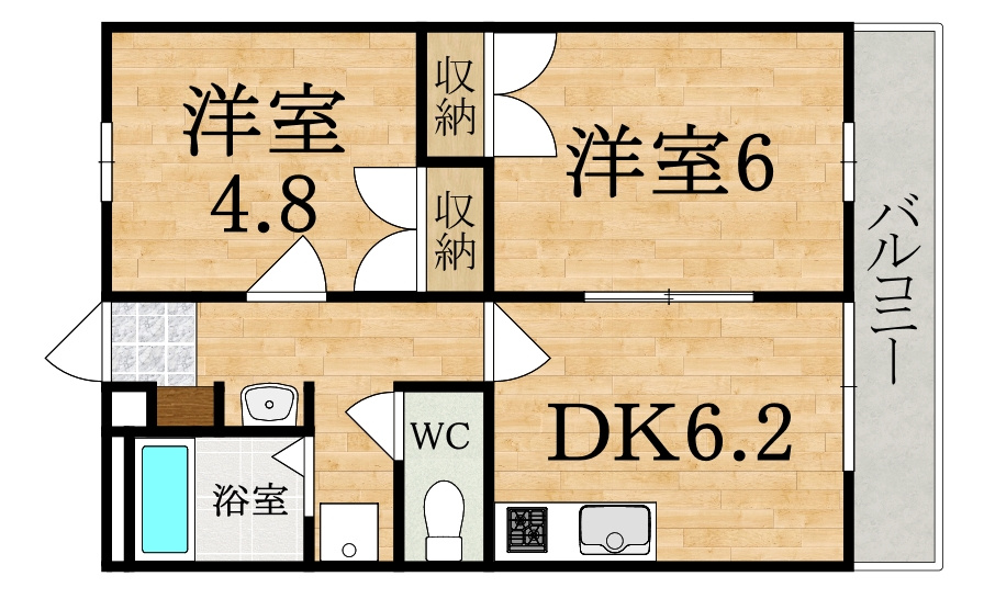 レオパレス浪漫（ロマン）の間取り