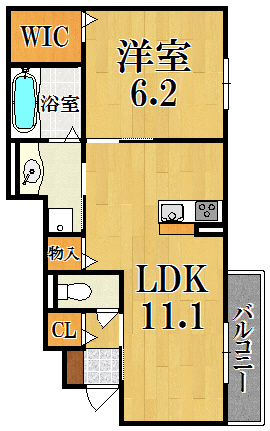 Ｄーｒｏｏｍ若葉台の間取り