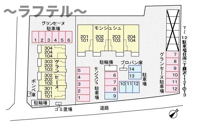 グランセーヌの区画図