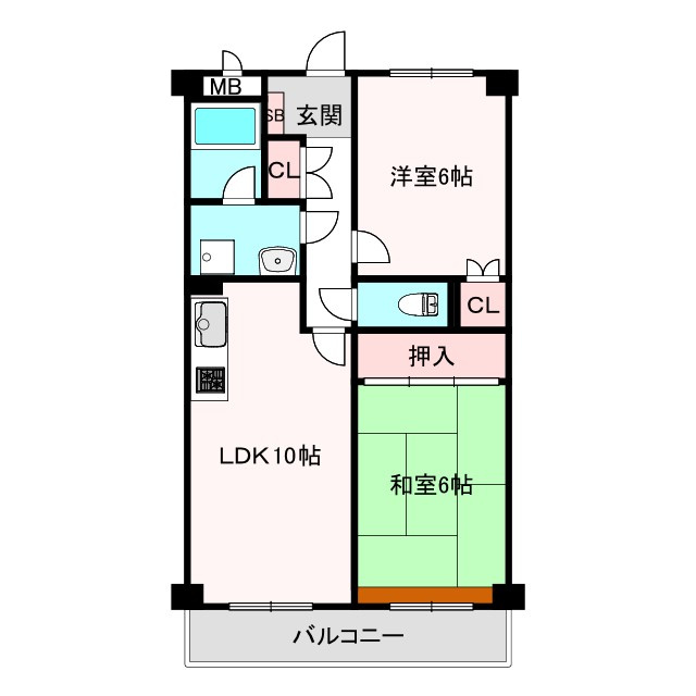 マジョール松崎町の間取り