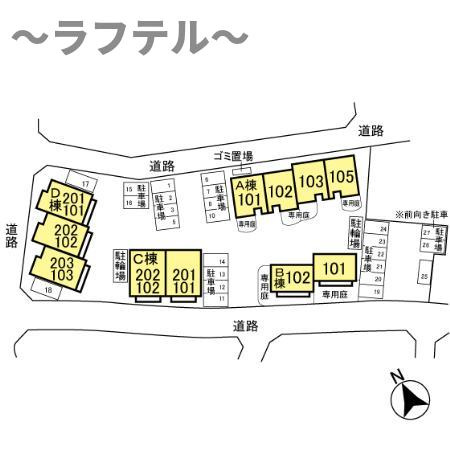 グランメール　Ｃの区画図