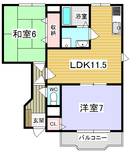 磯城郡田原本町大字三笠のアパートの間取り