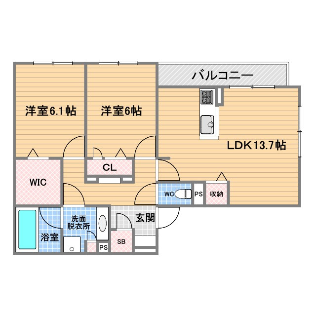 D-ROOM甲子園口の間取り