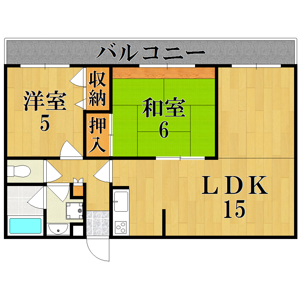 オークリーフ西大寺の間取り
