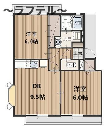 狭山市富士見１丁目のアパートの間取り