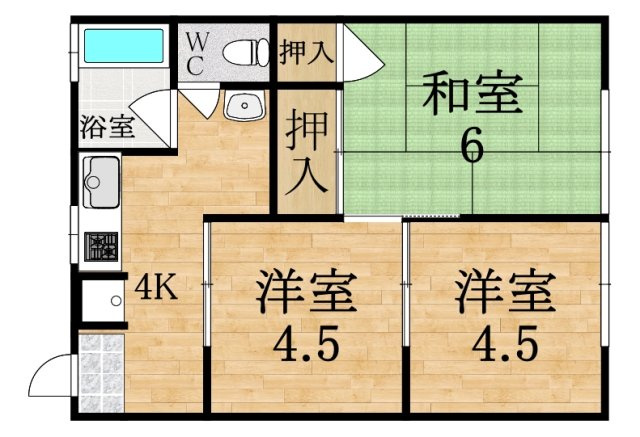 マンション甘樫の間取り