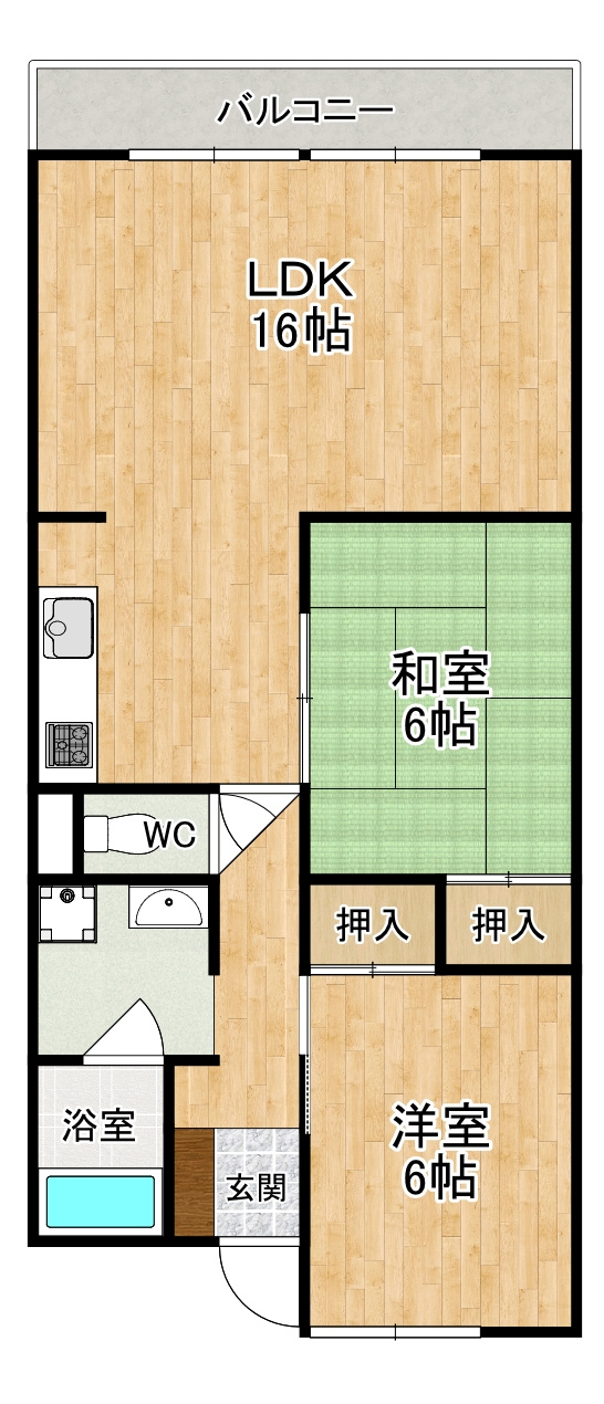 メゾン佐保Ｂ棟の間取り