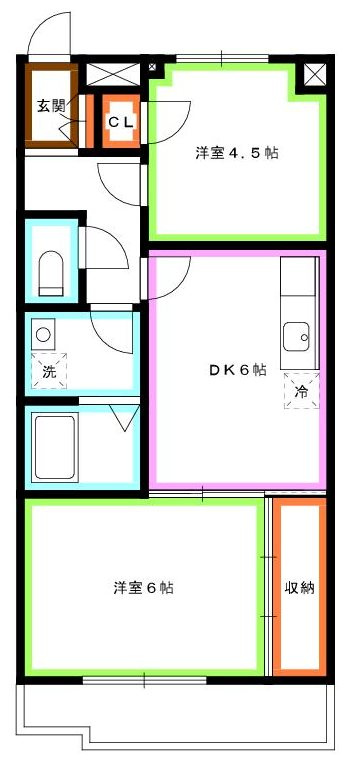 杉並区松庵３丁目の賃貸マンションの間取り