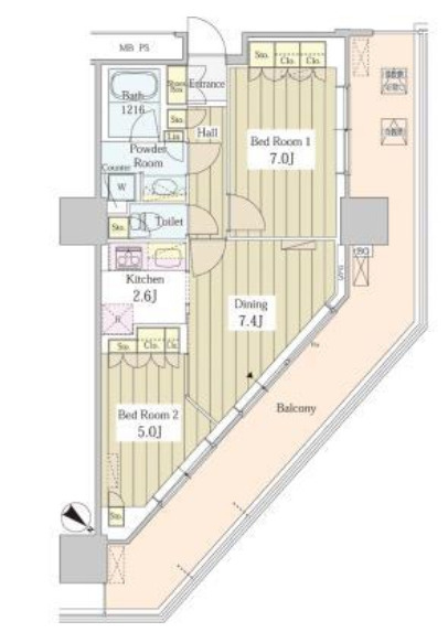 ユニゾンタワーの間取り