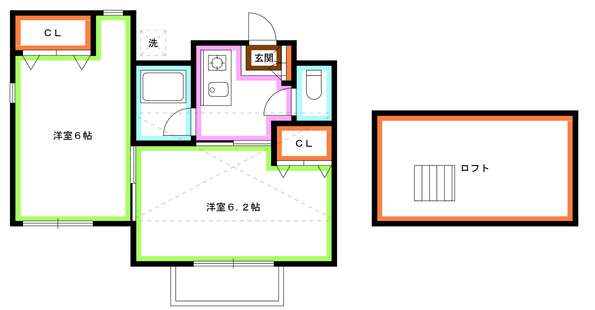 杉並区南荻窪２丁目のアパートの間取り