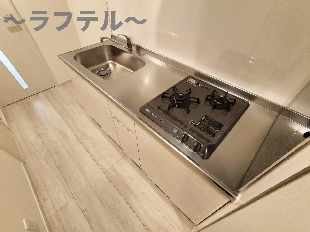 所沢市榎町のアパートのキッチン|反転タイプ