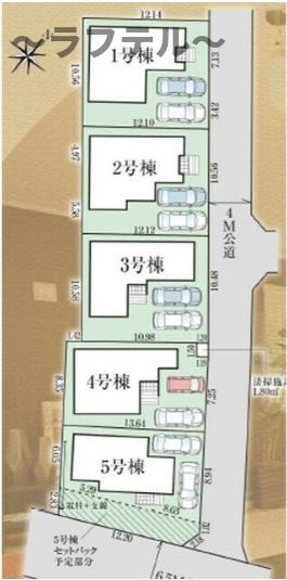 入間市扇町屋７期５棟の区画図