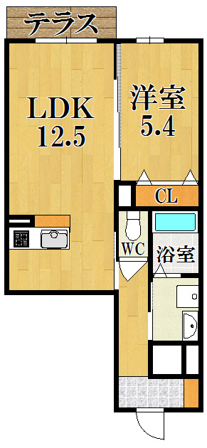 シャーメゾン秦庄の間取り