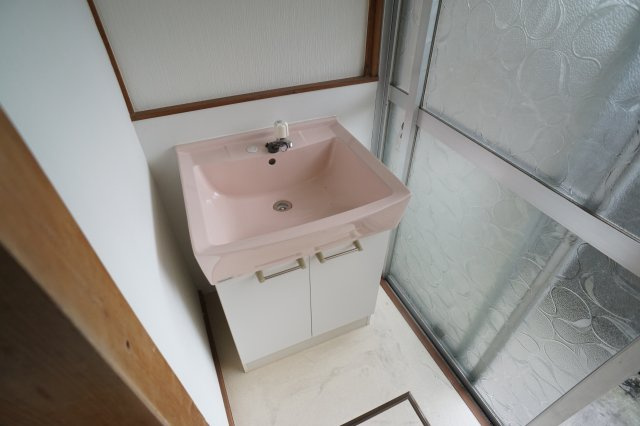 吹角貸家の洗面所