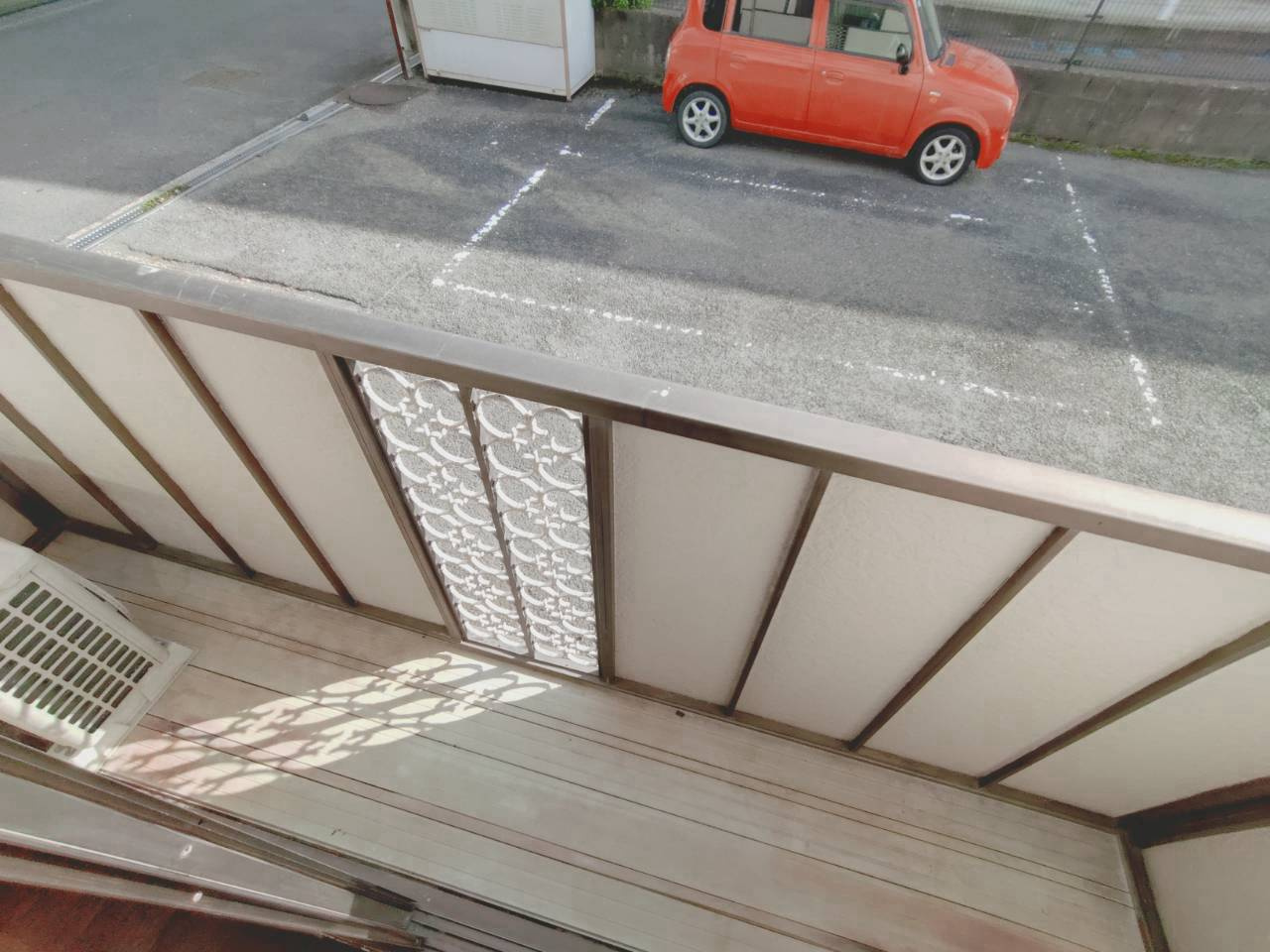 清水コーポのバルコニー