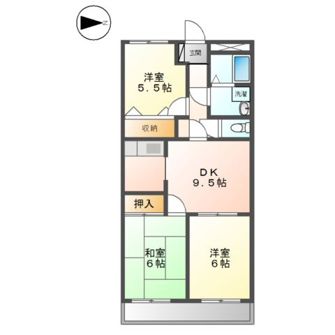 ハイツ北尾の間取り