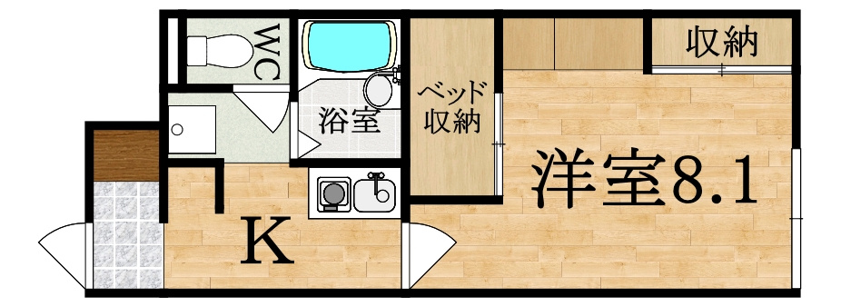 レオパレス富堂（トミドウ）の間取り