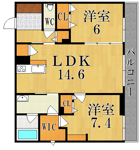 Ｌａ　Ｌｕｍｉｅｒｅ　（ラ・ルミエール）の間取り
