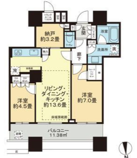 パークシティ大崎　ザ　タワーの間取り