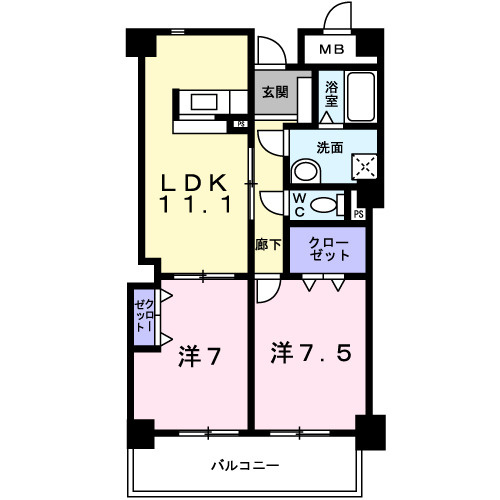ソーニ・ドゥ・オーロの間取り
