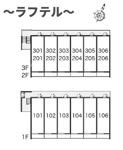 狭山市富士見１丁目のアパートの区画図