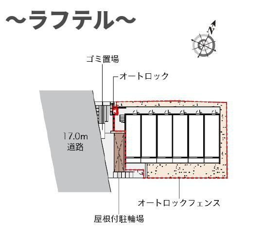 狭山市富士見１丁目のアパートの区画図